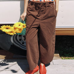 Hnewly Harajuku Y2k Washed Denim Pants 2000s 90s Vintage Cyber Grunge Wide Leg Jeans Preppy Teen Girl Loose Fit Baggy Trousers Pockets