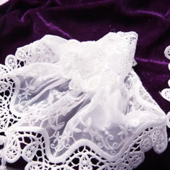 Lunivop 1pair Female Sweater Fake Sleeves Hollow Out Crochet Floral Lace Horn Cuffs Embroidery Flounces Ruffles Elastic Wrist Warmers