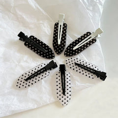Lunivop Black White Polka Dot Acrylic Hair Clips Minimalist Secure Hold Suitable for Daily Wear Party Outfits Hair Styling Accessories