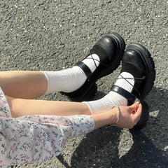 Hnewly Shallow Shoes for Woman Elegantes Mary Jane Ladies Outdoor Pumps Sapatos Femininos Women's Pumps and Heels Thick Bottom Shoes