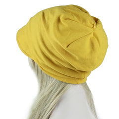 Hnewly Pullover Hat Women's Slouchy Beanies Spring Autumn with Brim Painter Bucket Hat Solid Color Warm Skullcaps Gorras Casquette