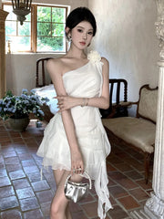 Hnewly DRESS TO IMPRESS High Quality French Fashion Mini Dress For Women 2024 Summer Ladies Hotsweet Sleeveless Sexy Party Evening Dresses Vestidos