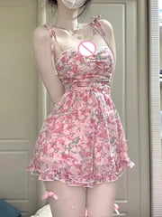 Hnewly New In Floral Dresses Short Summer Dress Woman Trendy Mini Casual Party Fairy Clothing Ladies Dresses For Special Occasions