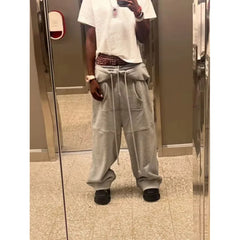 Hnewly Autumn/winter American Sweatshirt Hip-hop punk style pants High street Harajuku emo style subculture Loose casual long pant