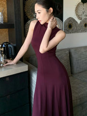 Hnewly Women Sexy Vintage Summer Backless Dresses Slit Fit Sleeveless Spaghetti Strap Halther Evening Dress Club Party Prom Chic New