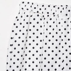 Hnewly Fashion Polka Dot Printed Long Pants For Women Elegant Zipper Mid Waist Straight Leg Trouser Female Street Chic