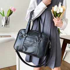 Hnewly Japanese School Handbag with Adjustable Strap Kawaii Shoulder Bag with Zipper Closure Crossbody Bag Underarm Bag Messenger Bag