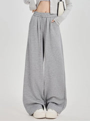 Hnewly Women's American Style Sweatpants - Flared Lounge Pants Curved Hem Flowy Joggers Fall Loose Fit Casual Streetwear