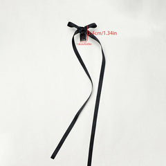 Hnewly 2pcs Set Sweet and Cute Streamer, Long Bow, Mini Clip, Ballet Style, Girly, Small Hairpin, Headdress