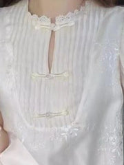 Hnewly Chinese Style Women Dresses Flying Sleeve Vintage Spring Summer Vestidos Mujer Ruffles Elegant Loose Long Dress