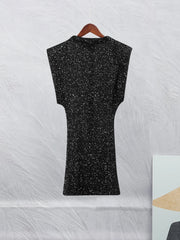 Hnewly Sequin Mini Dress For Women Elegant O Neck Fly Sleeve Shiny Short Robe Female Y2k Chic Christmas Evening Party Vestidos