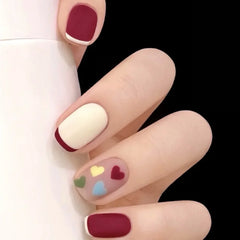 Hnewly 24pcs Dark Blue Gradient Wearing Fake Nails Full Coverage Waterproof Press On False Nails Art Women Girls Nail Art Decoration