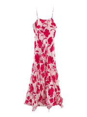 Hnewly Chic Printed Sleeveless Women Sling Maxi Dress Sexy Backless High Waist Slim Vestidos Summer New Lady Vacation Street Wears
