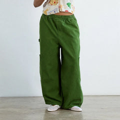 Hnewly Harajuku Y2k Washed Denim Pants 2000s 90s Vintage Cyber Grunge Wide Leg Jeans Preppy Teen Girl Loose Fit Baggy Trousers Pockets