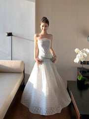 Hnewly Spring Sleeveless Strap Midi Dress Women Beach Style French Elegant One Piece Dress Korean Fashion Clothing Retro Y2k