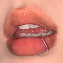Hnewly Female Charm Sparkling Stainless Steel Buckle Seamless 1.6mm Lip Ring Spicy Girl Piercing Jewelry High-quality and Simple