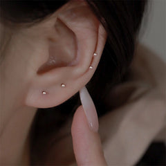 Hnewly Ball Tragus Stud Earring Mini Small Stud Lobe Piercing Cartilage Stud Color Helix Jewelry Barbell Piercing Earrings