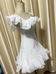 Hnewly Fashion Women Dress Sleeveless Slash Neck Solid Color Lotus Leaf Edge Design Female Party Dresses New Tide