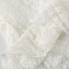 Hnewly Elegant Solid White Lace Skirt with Slit y2k Aesthetic Low Rise All-match Straight Long Skirts for Women Vintage Clothing