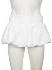 Hnewly Casual Solid A-Line Skirt Preppy Style Basic Low-Waisted Super Mini Skirts Women 2024 Summer Fashion Streetwear Ladies