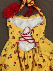 Hnewly Summer Holiday Irregular Design Sleeveless Floral Dress Women Vacation Chiffon Sexy Backless Beach Dress Korean Style Chic