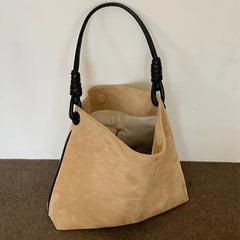 Hnewly Casual Suede Tote Bag Autumn and Winter Velvet Shoulder Bag Large Bucket Bags for Women Designer Purses and Handbags Shopper New