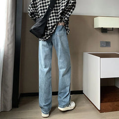 Hnewly Women's High Waist Wide Leg Jeans Summer Thin Vintage Straight Leg Pants Fashionable Floor Mopping Jeans