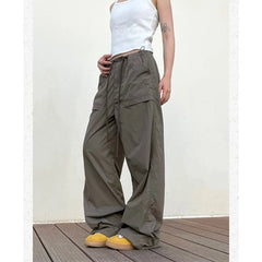 Hnewly Vintage Harajuku Oversized Pants Women America Retro Baggy Casual New Cargo Trousers Man Y2k Summer Streetwear Loose