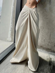 Hnewly 2024 New Irregular Design Low Waist Baggy Wide Leg Trousers Y2K Streetwear Loose Pants Fashion Women Casual Pantalones