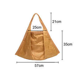 Hnewly Mask Shaped Shoulder Bag Pleated DuPont Paper Handbag Casual Tote Pure Color Shopping Bags For Women