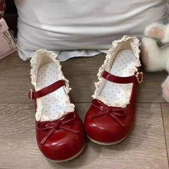 Hnewly Woman Shoes Fashion Loafers Shoes Round Head Shallow Mouth Butterfly Knot Metal Buckle Soft Sole Non-slip Flat Zapatos De Mujer