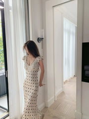 Hnewly Elegant Stain Midi Dress Women Casual Office Lady Sleeveless Strap Dress Party Clothing Y2k Fashion Korean 2000s Chic Vintage