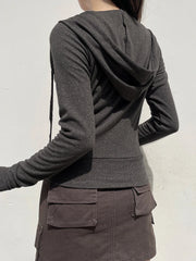 Hnewly Casual Streetwear Basic Hooded Pockets Sweatshirt Tracksuit Solid Long Sleeve Hoodies Women Autumn Spring Fashion