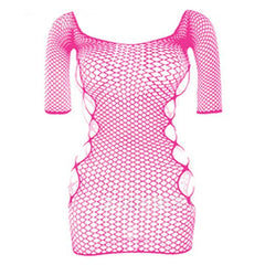 Hnewly Sexy Female Dress Sleepwear Long Sleeve Clothes Ladies Summer Fishnet Short Net Skirt Lingerie Women