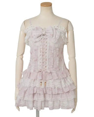 Hnewly Japanese Sweet Lolita Dress Set Spring New Clothes Sweet Girls Woman Printed Dress and Knitted Top 2-piece Set Outfit