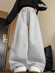 Hnewly Streetwear Y2K Women Sweatpants Vintage Loose Hip Hop Design Pant Casual Fall Winter High Waist American Retro Bf Trousers