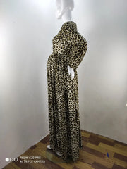 Hnewly spring Summer Leopard print pattern Sexy Maternity Dresses Long Sleeve Pregnancy Clothes for Photo Shoot Women