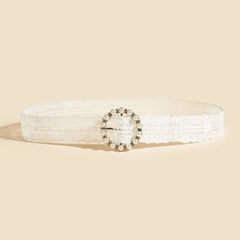 Hnewly White Floral Lace Waist Belt Adjustable Fashion Accent Decor Accessory Women Lace Belt Leather Casual Waist Strap For Jeans