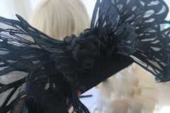 Hnewly Handmade Black White Butterfly Wings Lolita Back Decoration Gothic Animation Anime Cos Costume Props Angel Wings