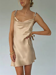 Hnewly Women Spaghetti Strap Mini Tube Dress Bodycon Sexy Backless Short Dresses Off Shoulder Printed Aesthetic Cami Dress