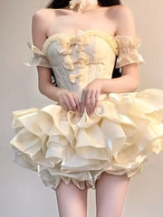 Hnewly Japanese Original Lolita Sweet Girl Dress Birthday Coming-of-Age Ceremony Banquet High-End Princess Style Puffy Dress