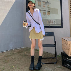 Hnewly Skirts Women with Lining New Arrival Elegant Chic Fit Feminine Simple High Waist Casual Basic Trendy Daily Pleated Design Cozy