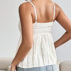 Hnewly Fashion Solid Color Hole Loose Camisole Women Summer A Line Knit Tank Tops Woman Ins Sleeveless Beach Corset Top Feamle