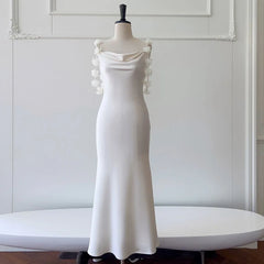 Hnewly Fashion Women Dress Sleeveless Swinging Collar Solid Color Female Summer Party Elegant Dresses New Tide