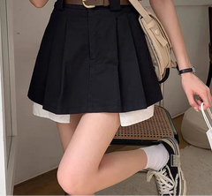 Hnewly Skirts Women with Lining New Arrival Elegant Chic Fit Feminine Simple High Waist Casual Basic Trendy Daily Pleated Design Cozy