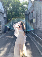 Hnewly Elegant Floral Fairy Dress Women Casual Sweet Y2k Clothing Sexy Strap Dress Even Party One Piece Dress Korean Chic Sleeveless