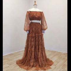 Hnewly Maternity Gown For Photo Shoot V-neck And Off Shoulder Lace Dress Two-piece Set Boho Pregnant Dress Photography Dress For Women