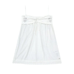 Hnewly Vacation Style Star Print Camisole Dresses Ruched Slimfit Lace Up Mesh Dress for Women New Sleeveless Vestidos De Mujer