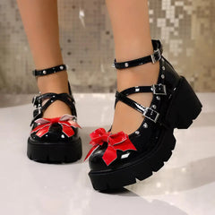Hnewly Fashionable and Sexy Plus Size Butterfly Bow Women's Shoes Spring and Autumn New Round Toe Comfortable Casual Single Shoes