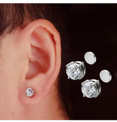 Hnewly 2PCS Magnetic Ear Clips Stud Earrings Non Piercing Strong Magnet Fake Piercing Women Men Jewelry Clip Earrings for Kids Girls
